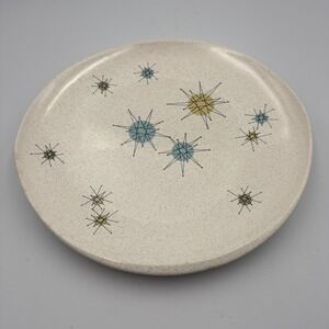 MCM Atomic Starburst Dinner Plate 10.75" by Franciscan 1950s, CHIPPED (A)